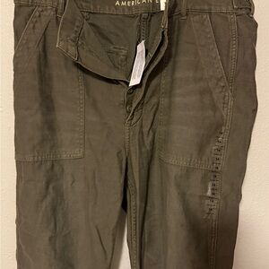 American Eagle Outfitters Men's Dark Green Cargo Pants